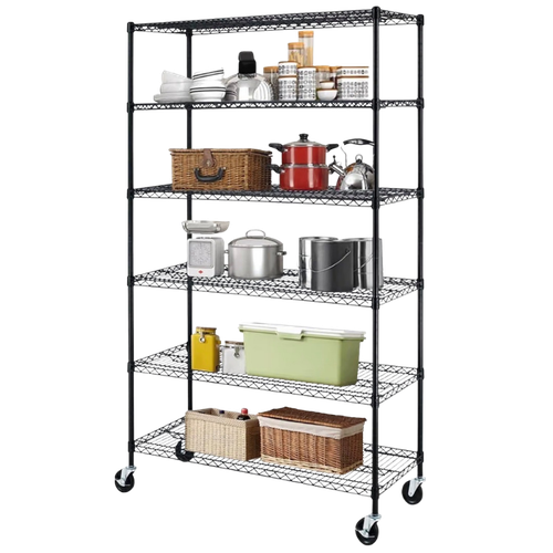 6-tier heavy-duty wire grow rack